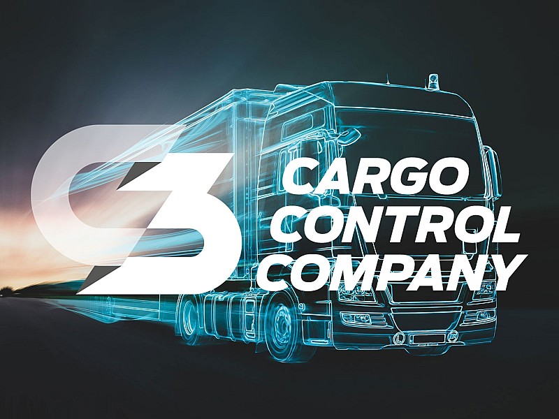 Cargo Control Company (C3) med blå trailer på bakgrunden